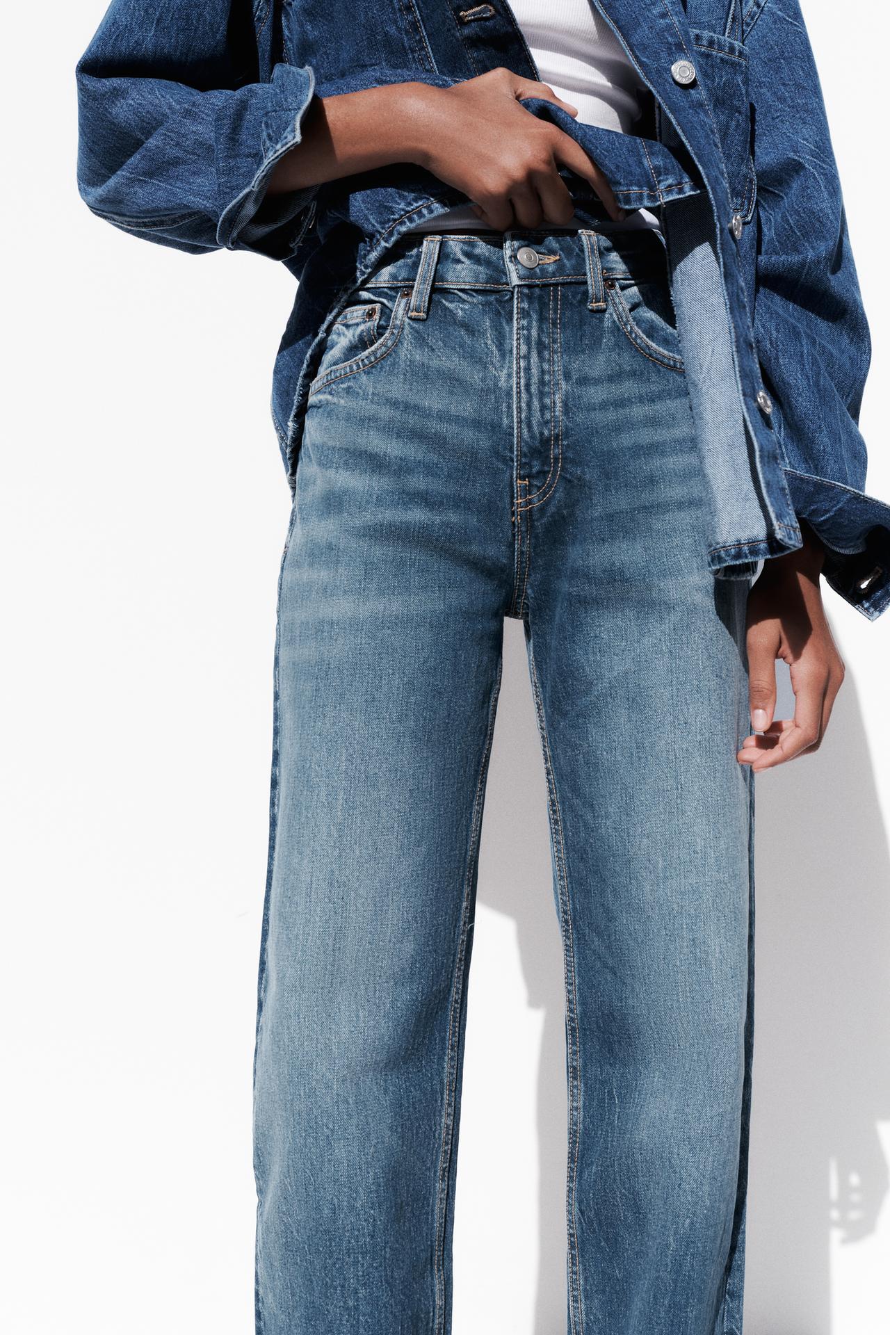 High-Waisted TRF Denim Jeans