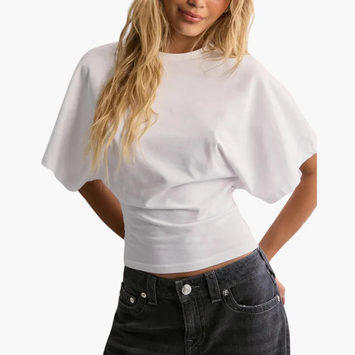 T-Shirt with Wide Sleeves and Icon Design