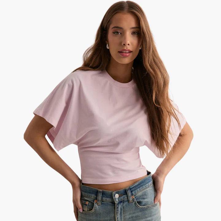 T-Shirt with Wide Sleeves and Icon Design