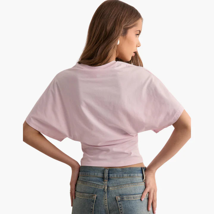 T-Shirt with Wide Sleeves and Icon Design