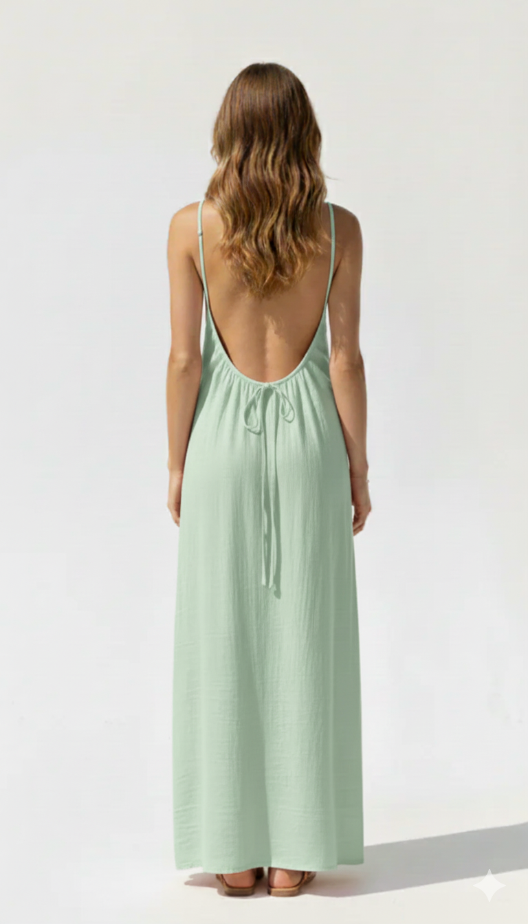 Open Backless Slip Dress