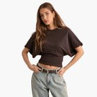 T-Shirt with Wide Sleeves and Icon Design