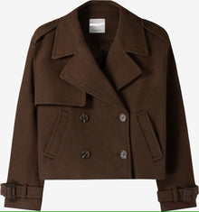Short Wool Trench Jacket