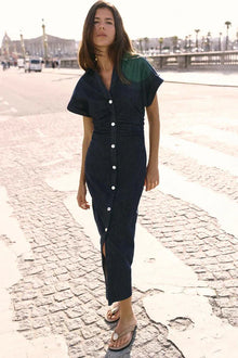 DENIM MIDI DRESS