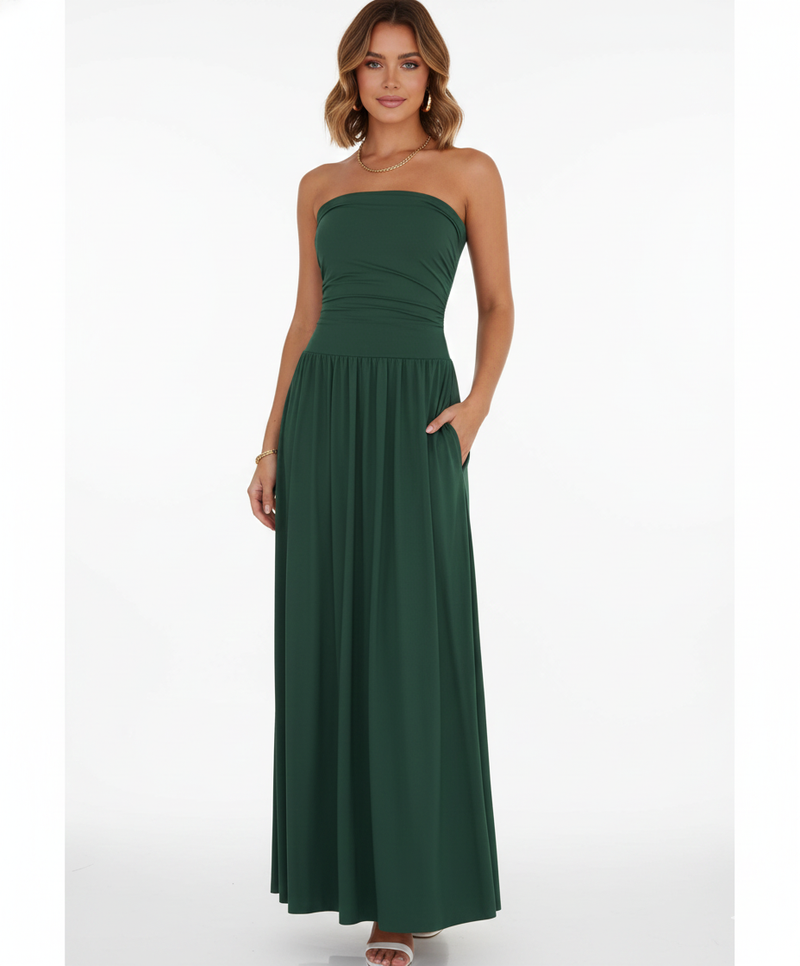 Strapless Blush Maxi Dress