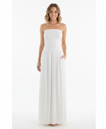 Strapless Blush Maxi Dress