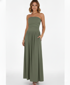 Strapless Blush Maxi Dress