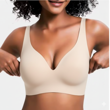 Women’s Wireless Push Up Bra – Seamless Deep V Comfort Bralette