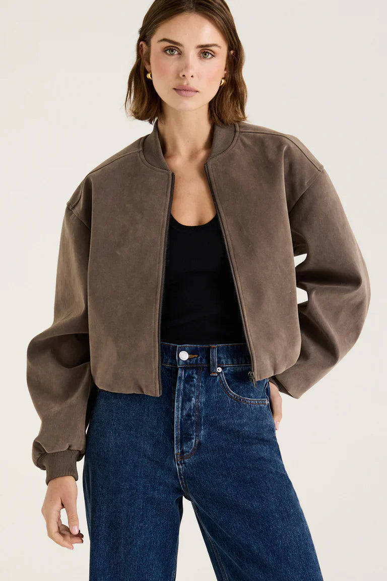 SUEDE BOMBER JACKET